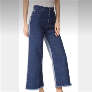 RARE Cedric Charlier two tone shimmer jeans